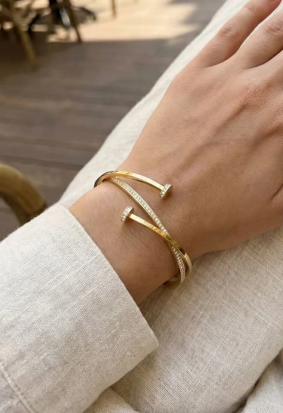 Bracelet jonc virgule
