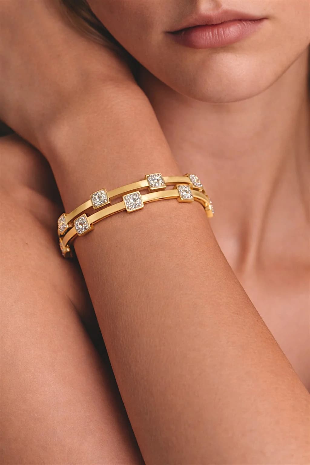 Bracelet jonc carré