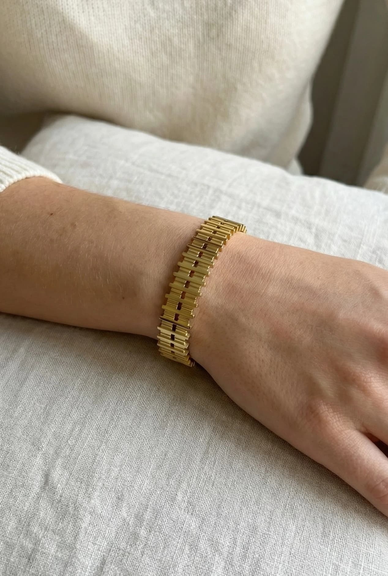Bracelet jonc lignes