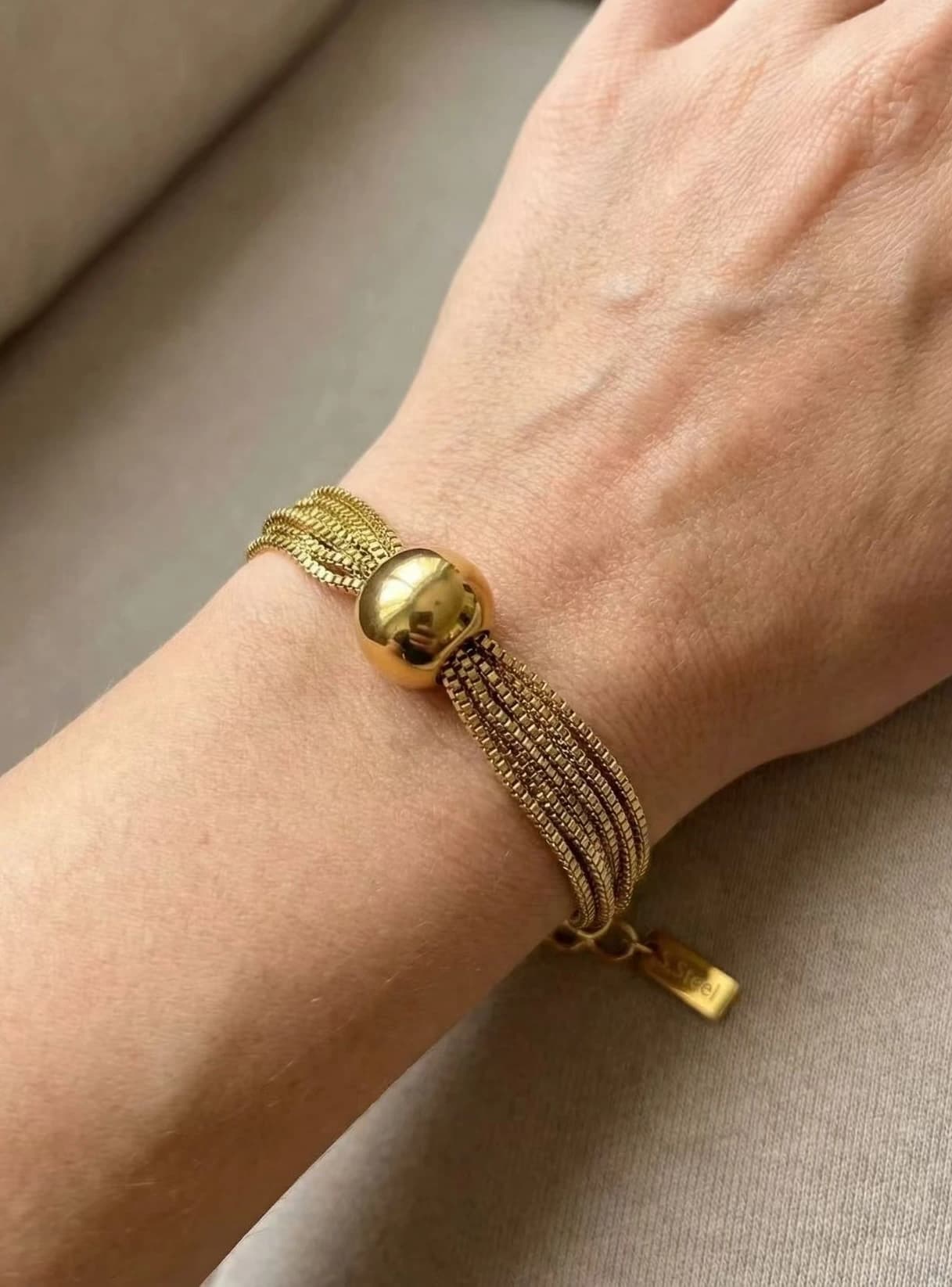 Bracelet boule frange