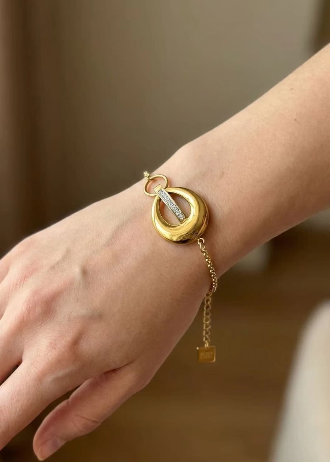 Bracelet goutte strass