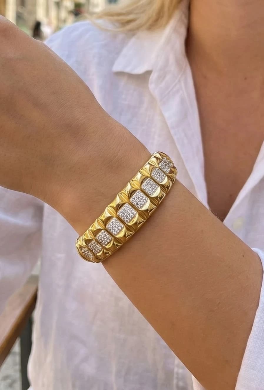 Bracelet jonc carré