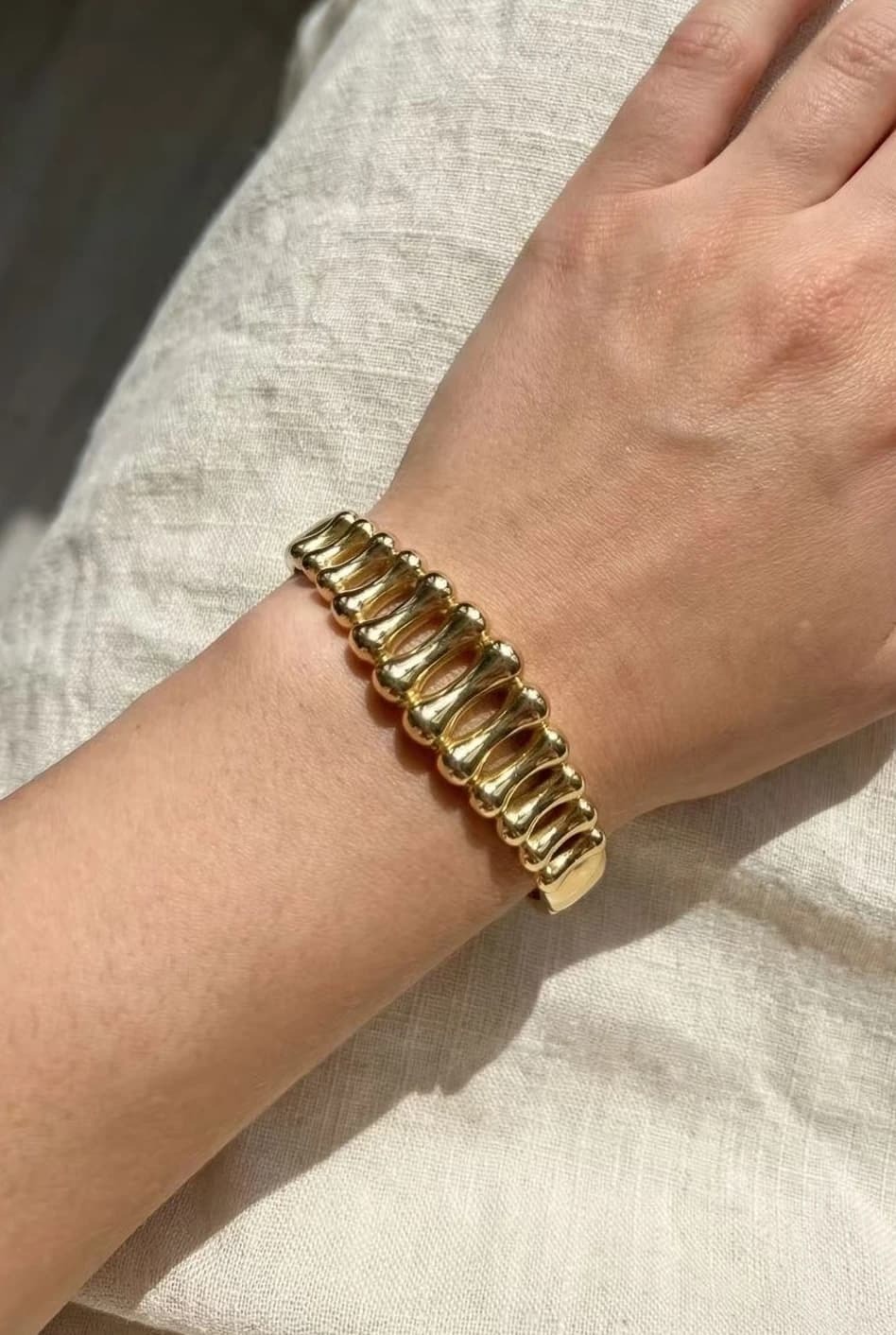 Bracelet jonc os bambou