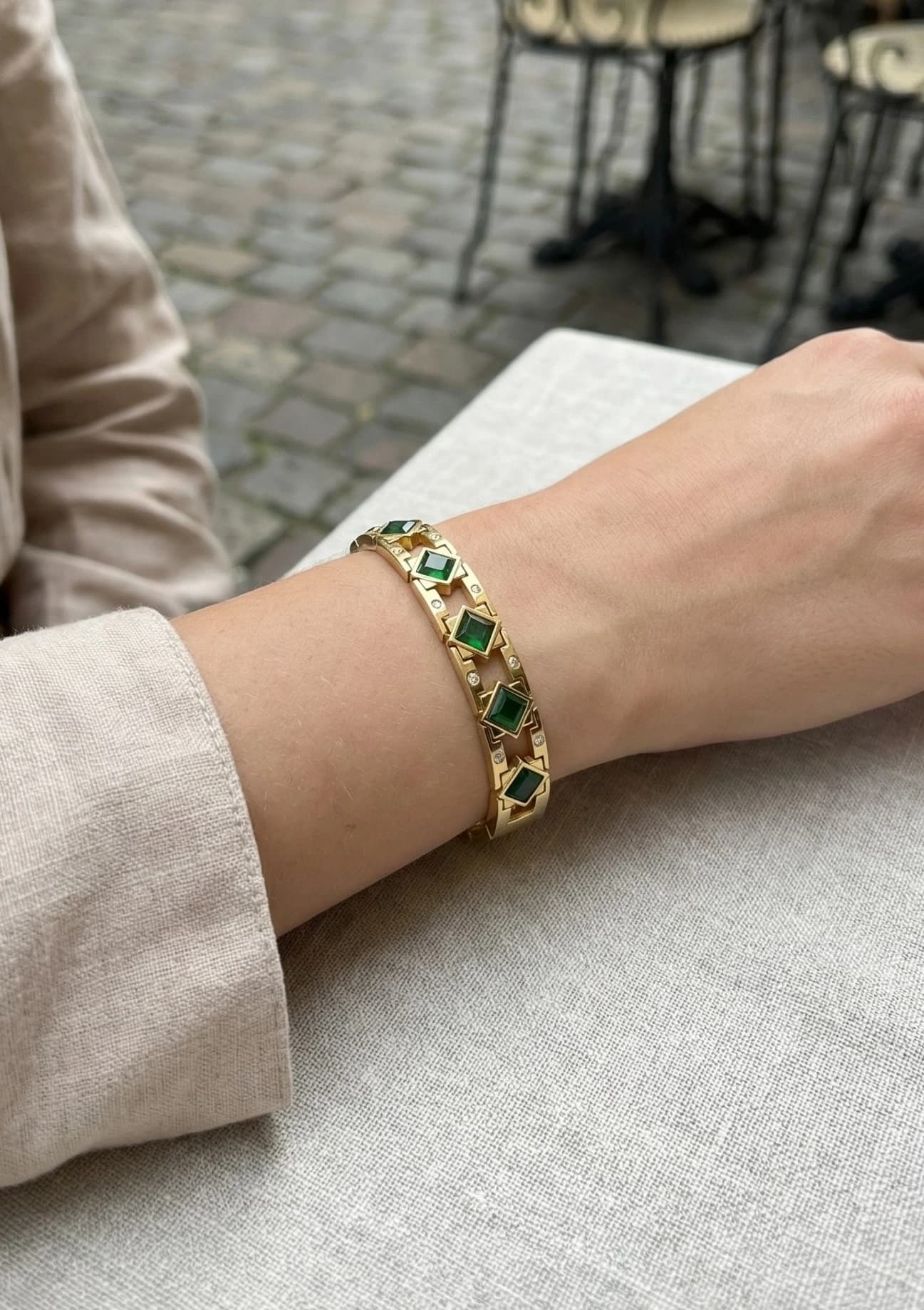 Bracelet jonc carré