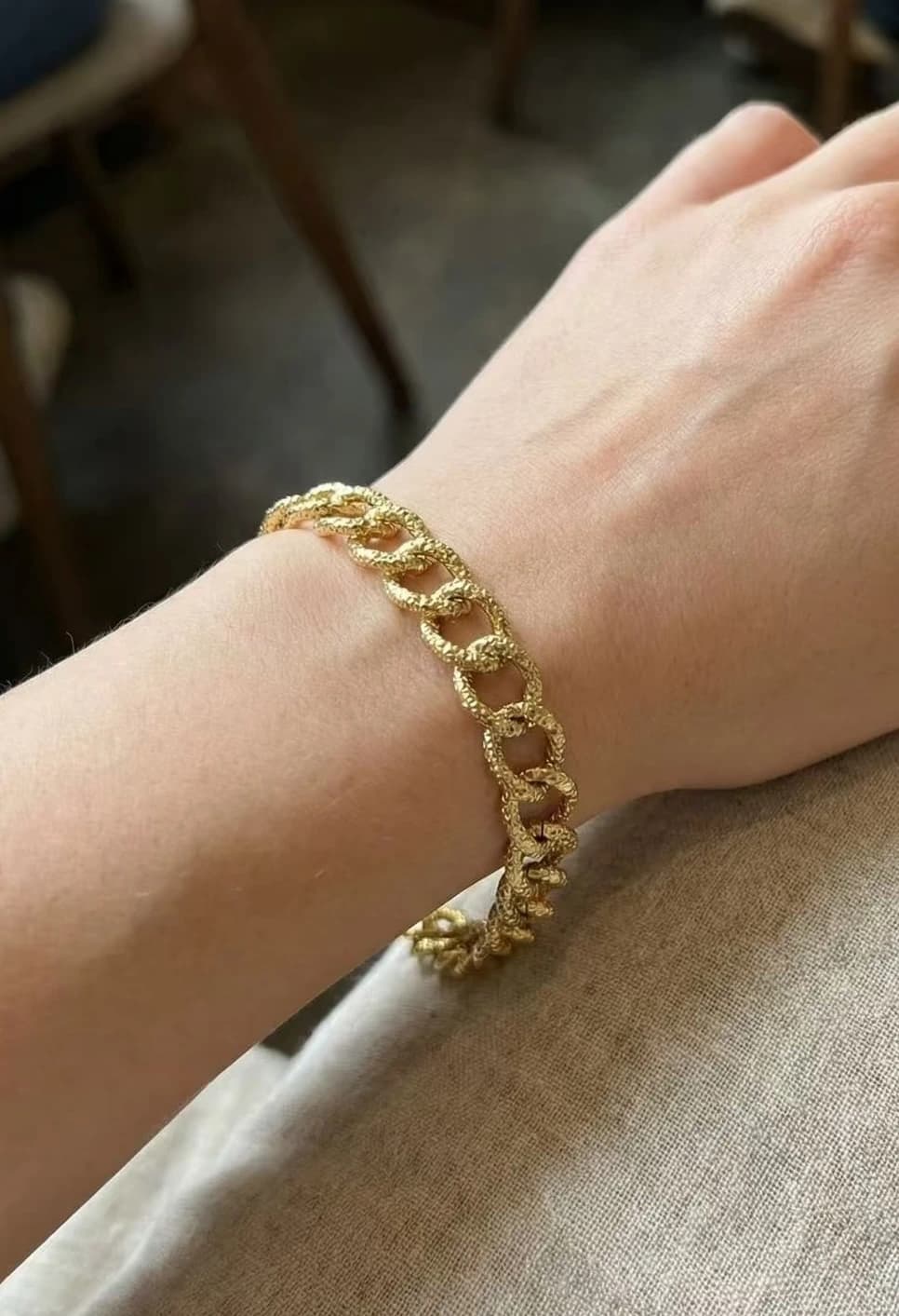 Bracelet chaine lien plate