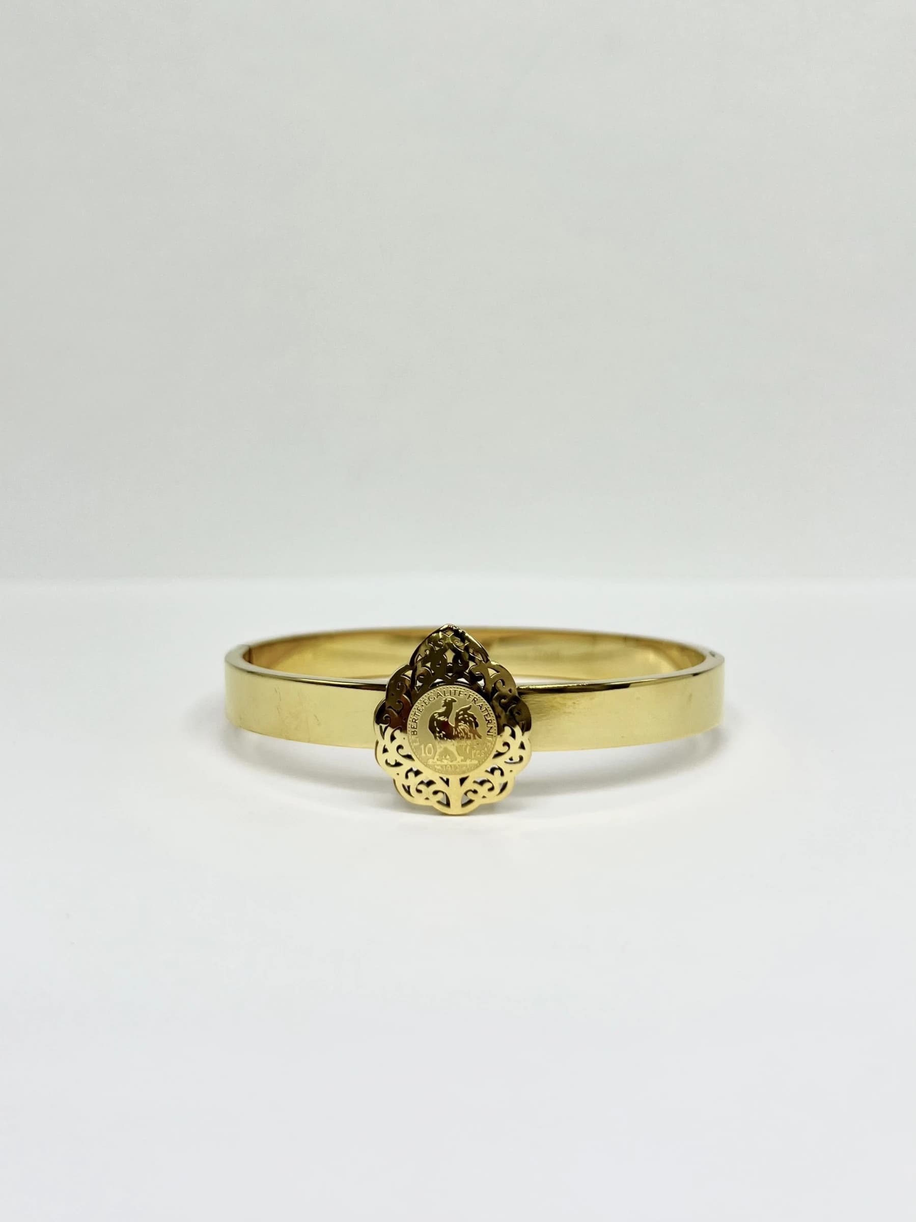 Bracelet jonc goutte coq