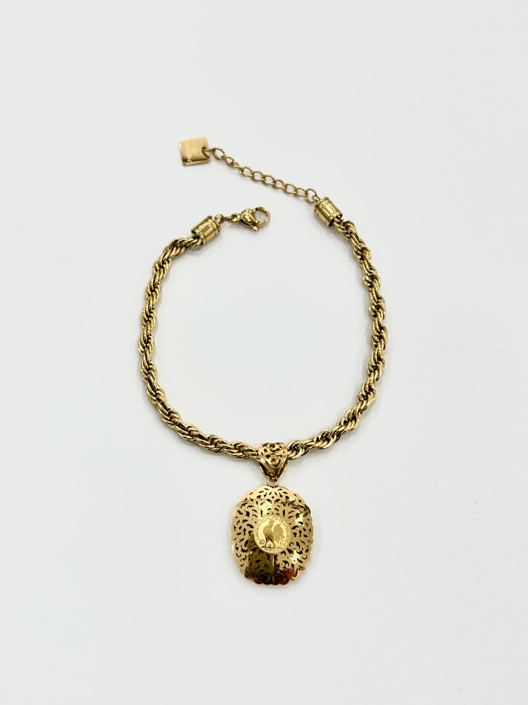 Bracelet coq ovale