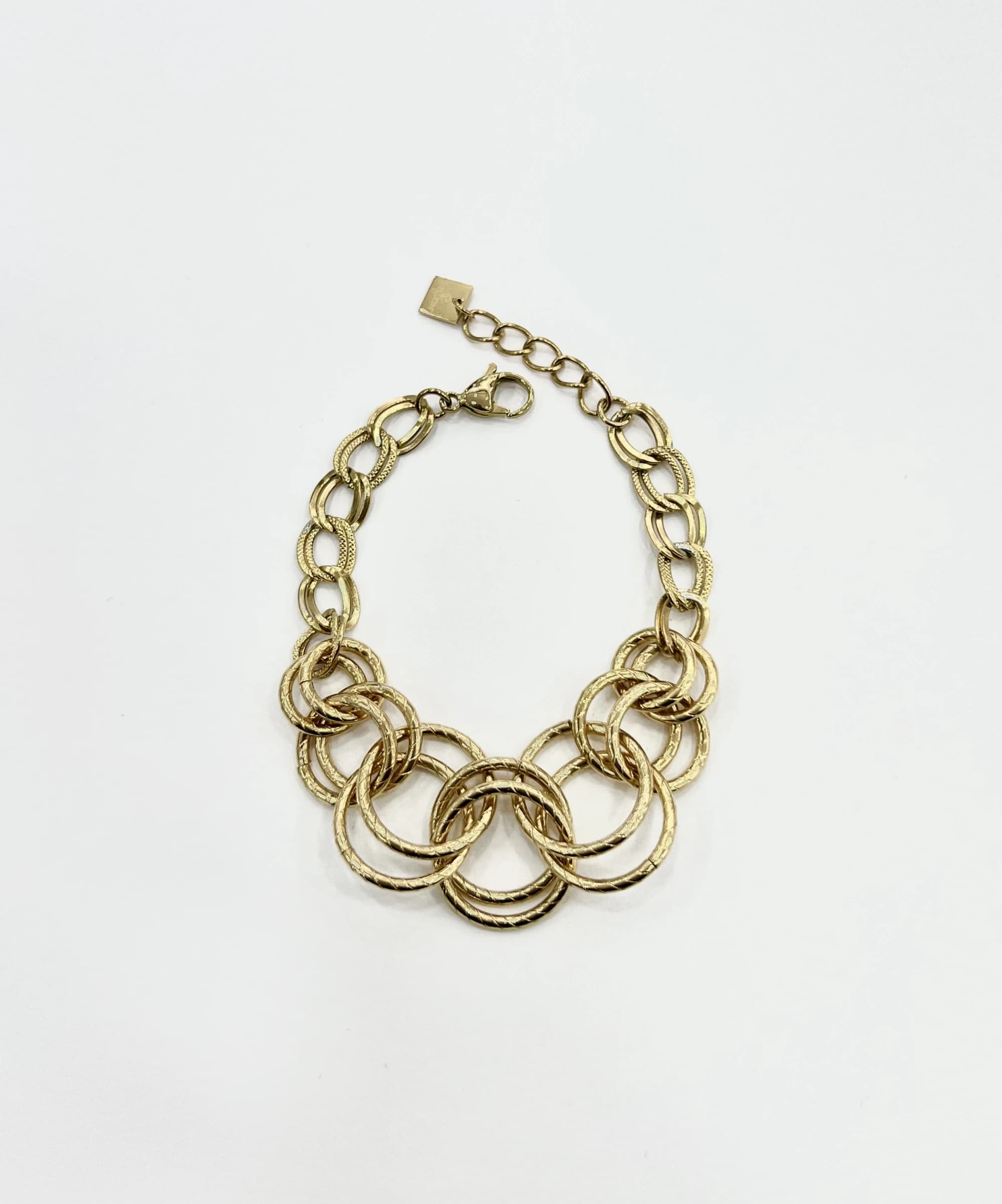 Bracelet chaine double forme cercle