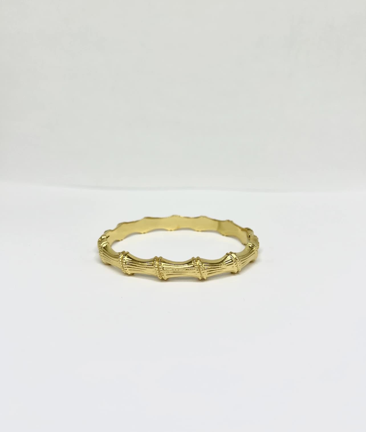 Bracelet jonc bambou strié