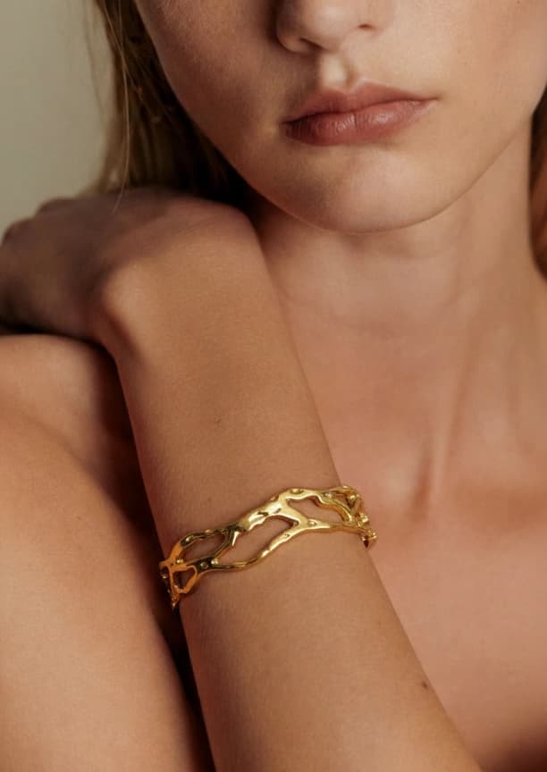 Bracelet jonc martelé