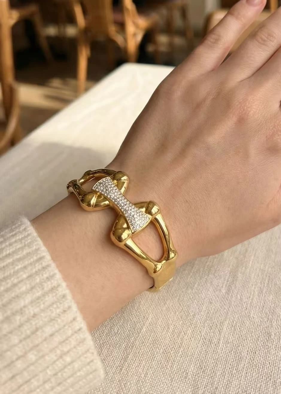 Bracelet jonc grand lien