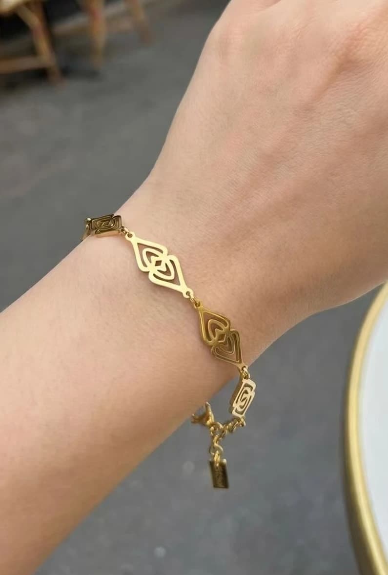 Bracelet chaine losange