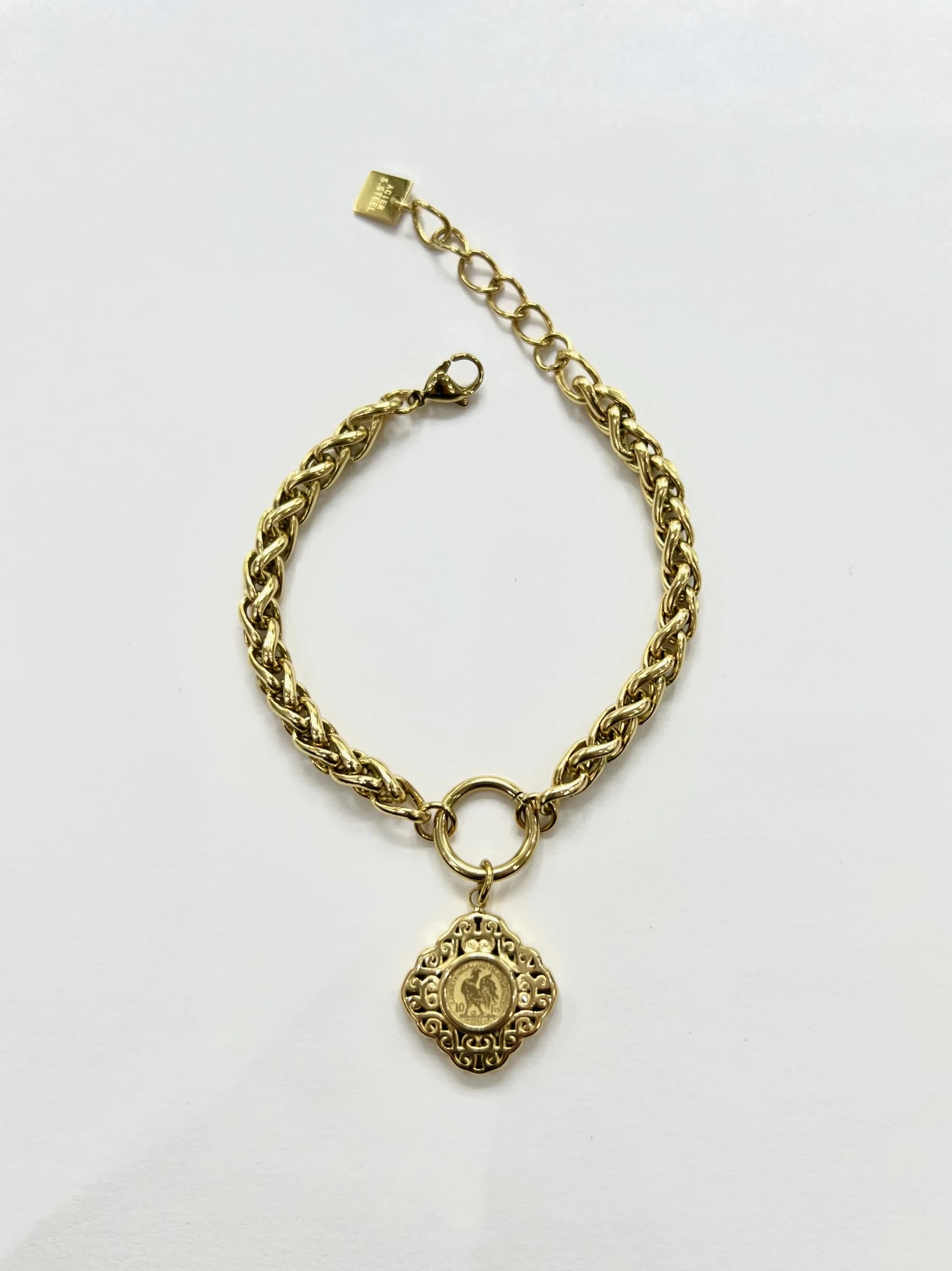 Bracelet coq carré
