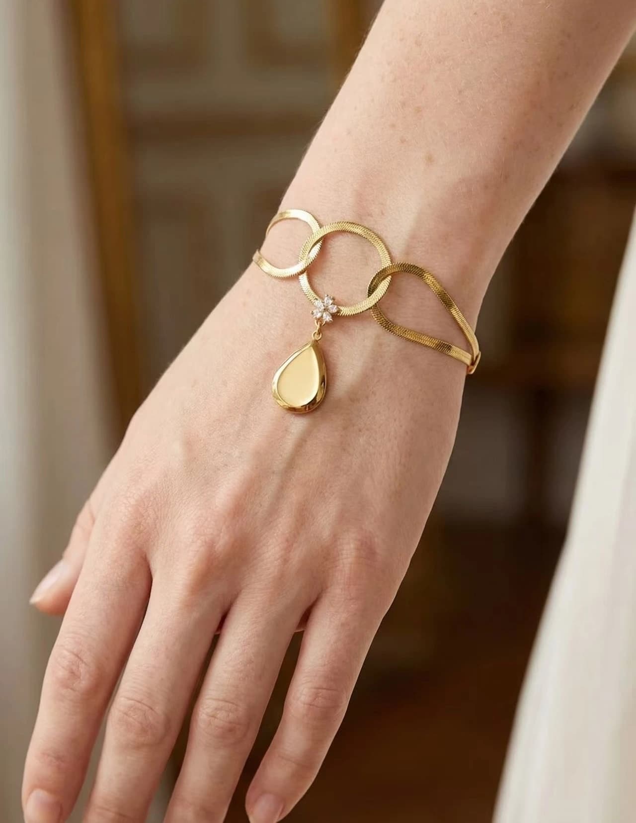 Bracelet spirale fleur
