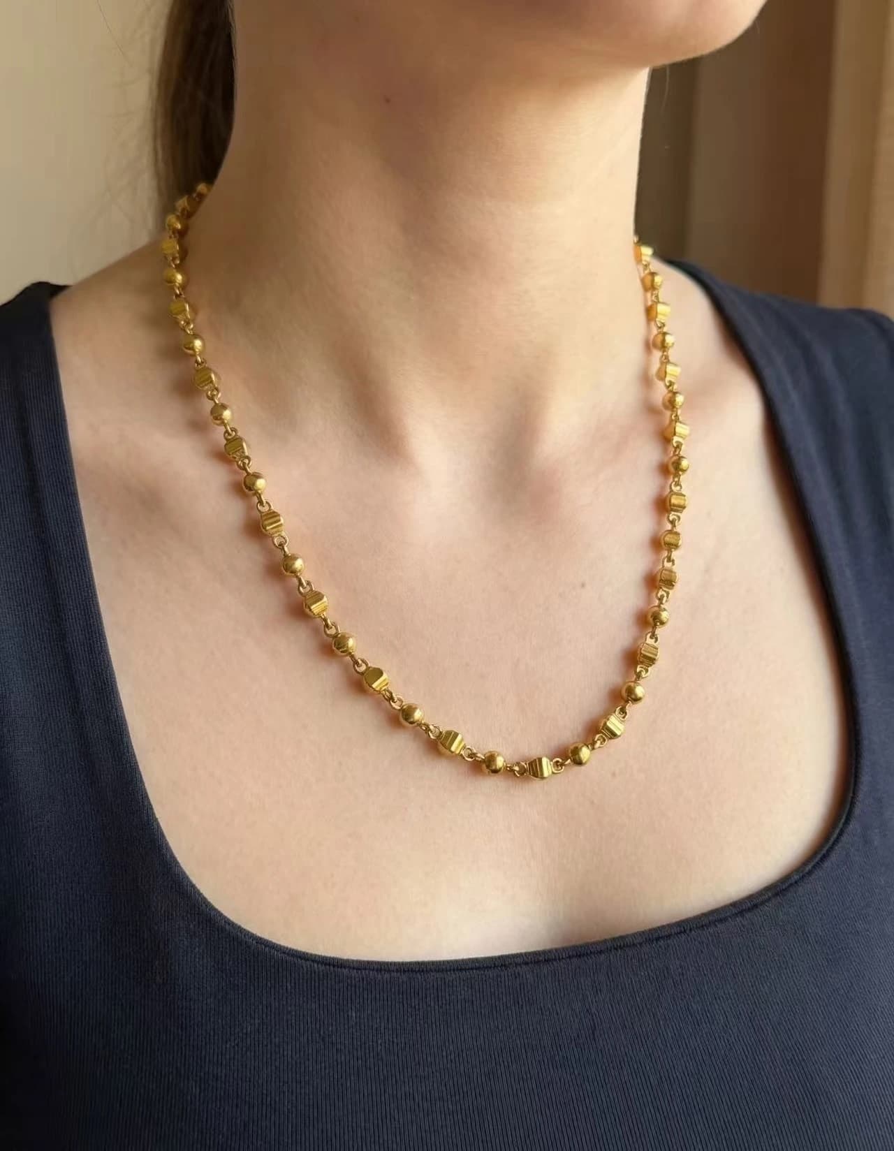 Collier chaine boule