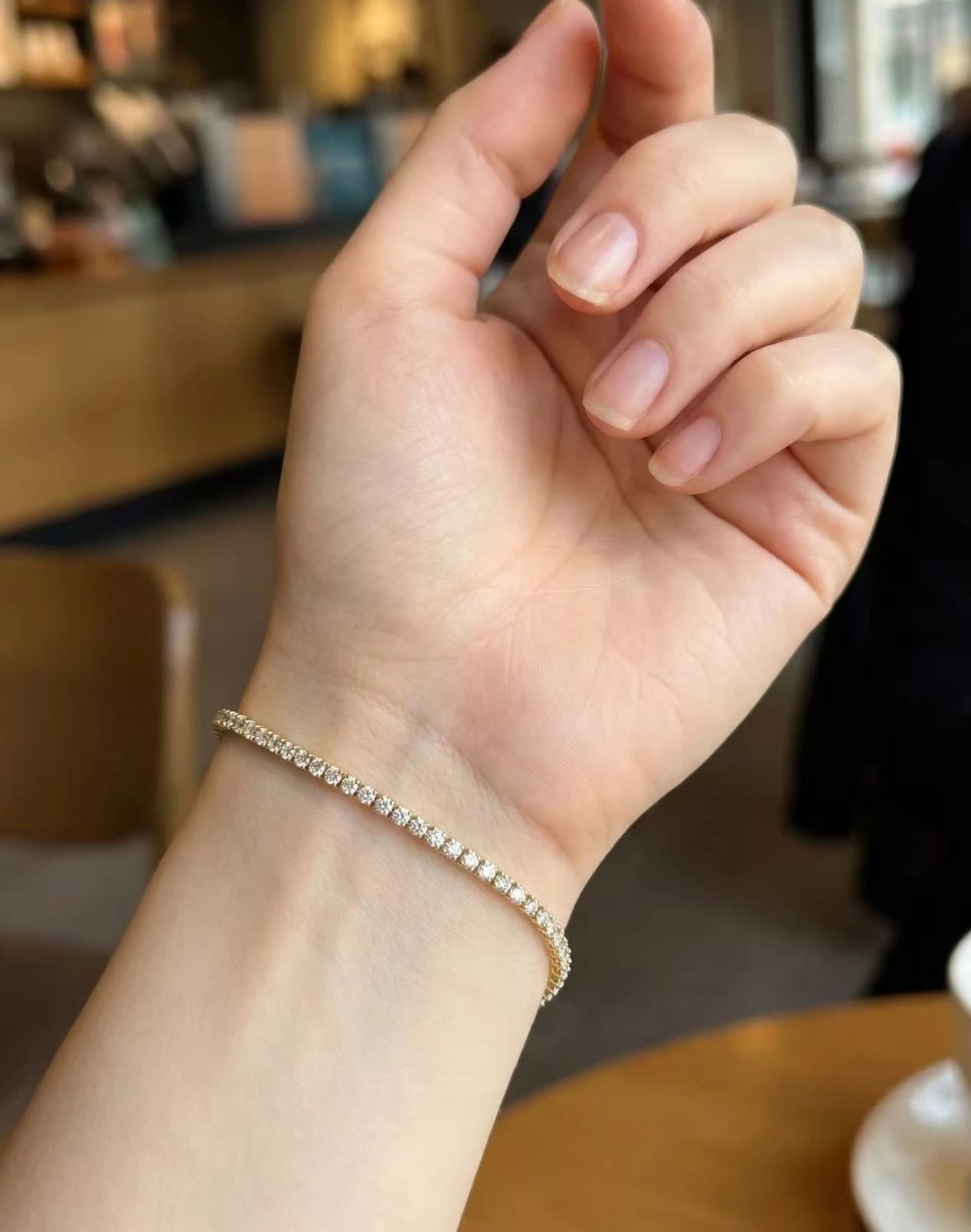 Bracelet doré strass