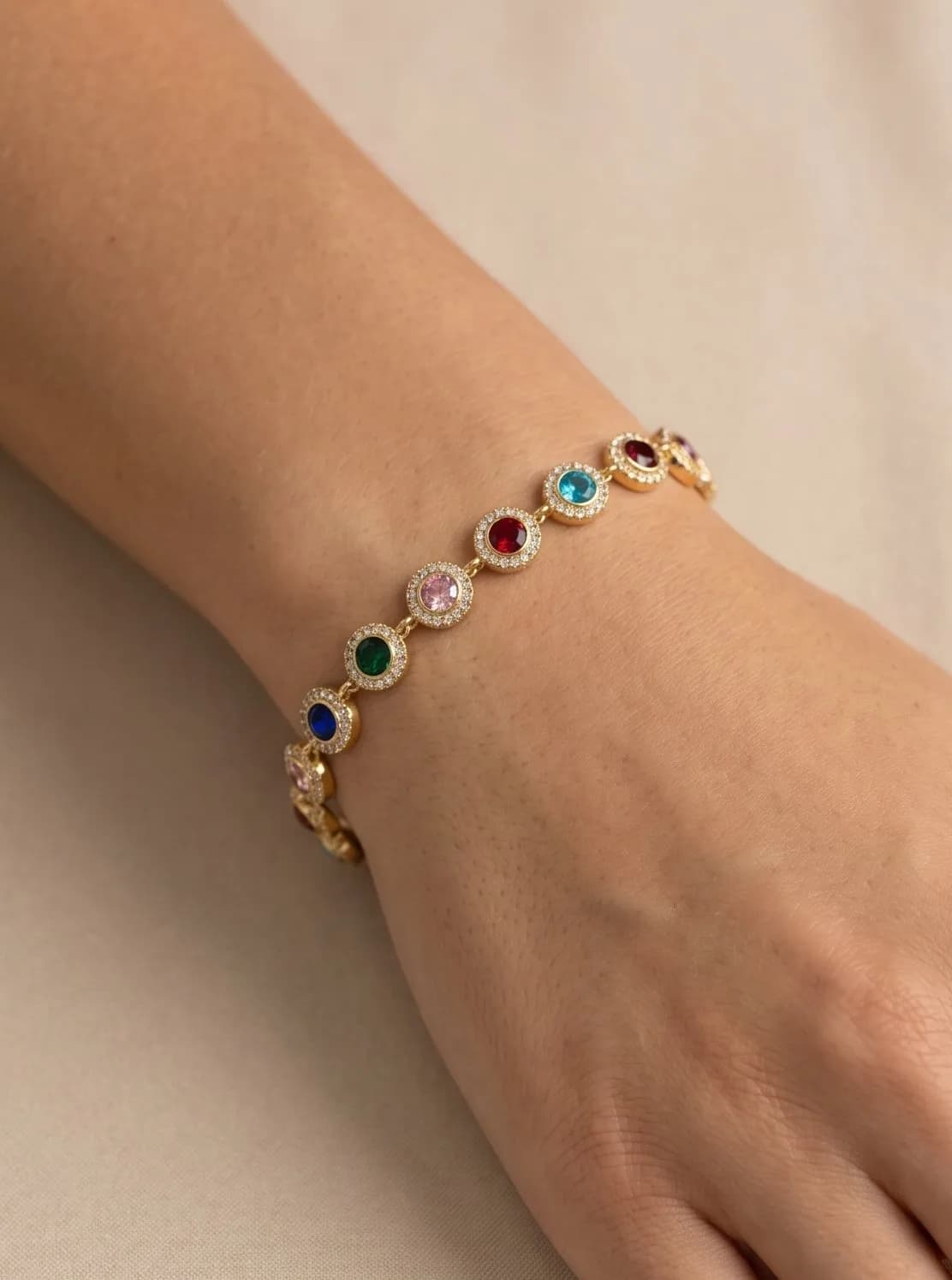 Bracelet rond strass