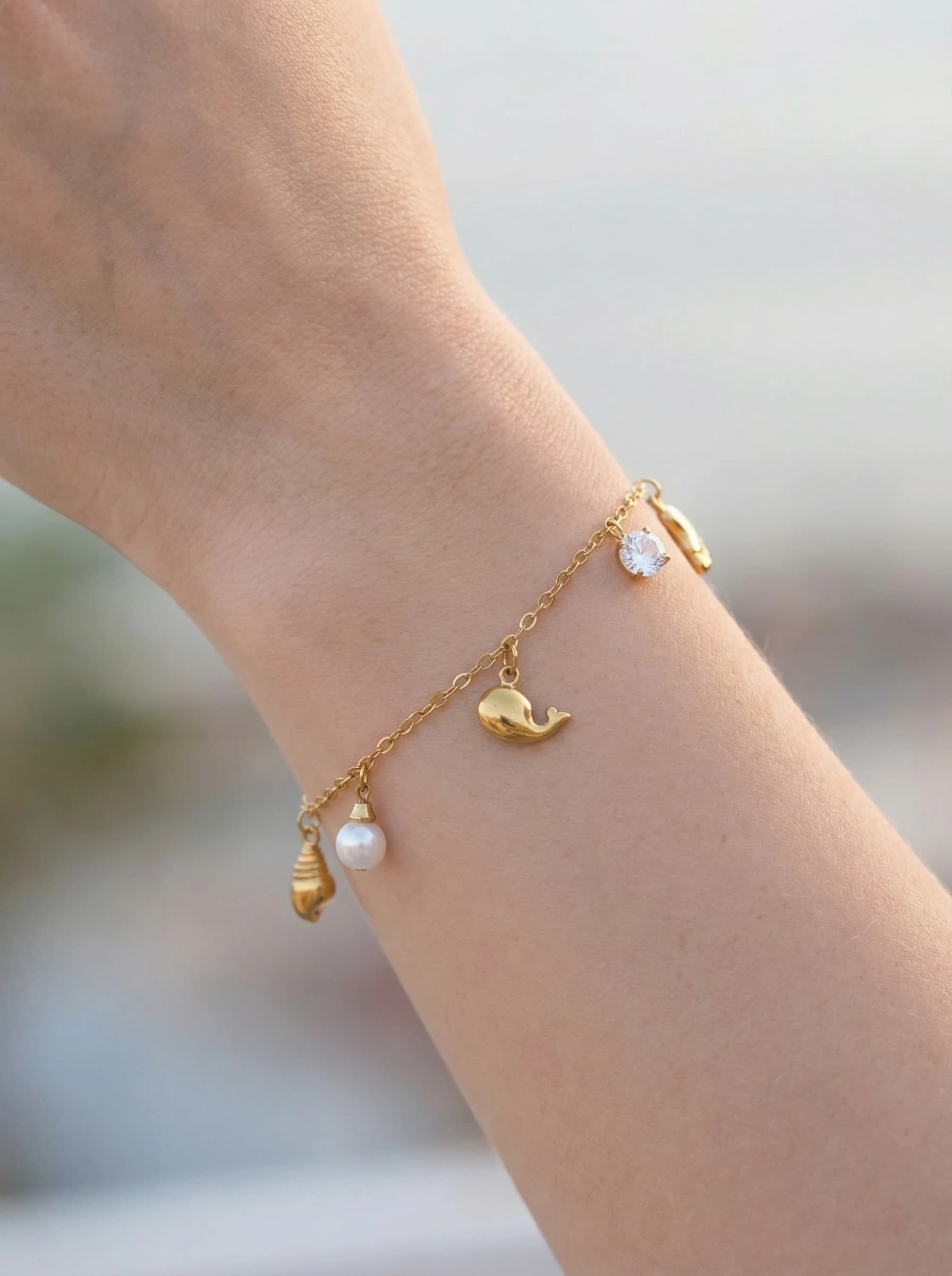 Bracelet baleine perle