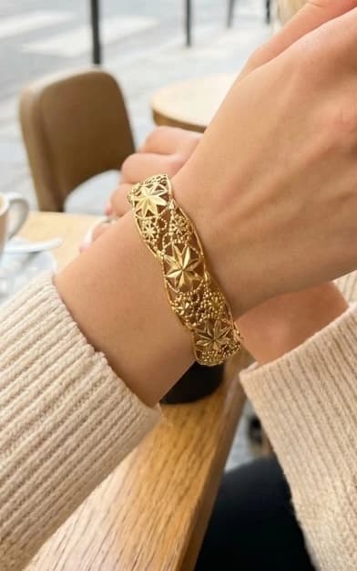 Bracelet jonc oriental étoile