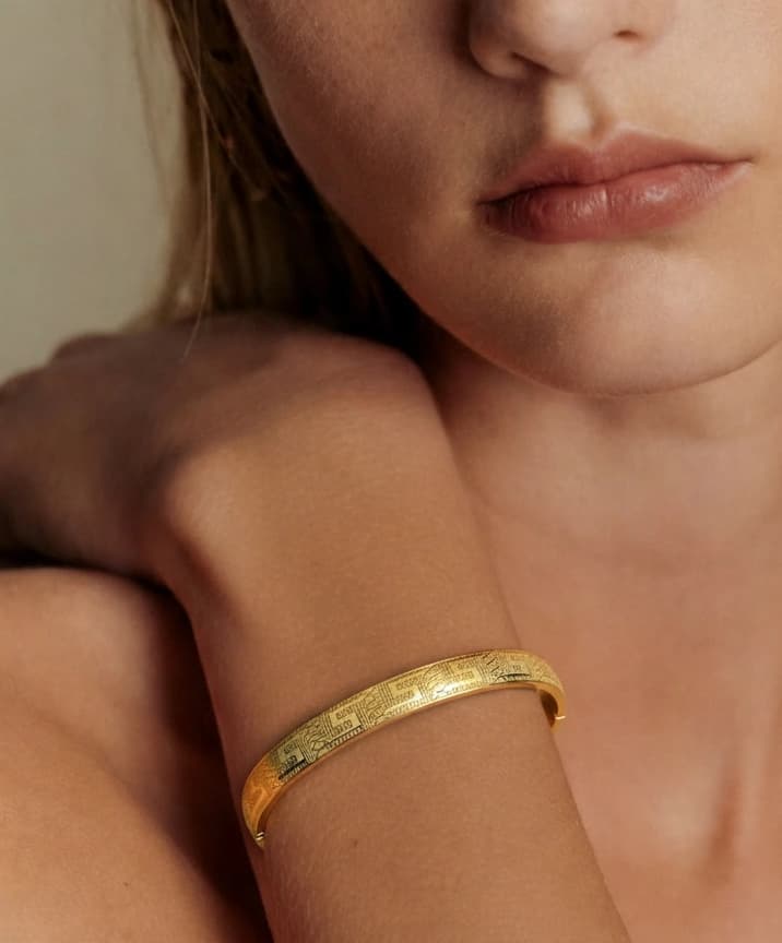 Bracelet jonc labyrinthe