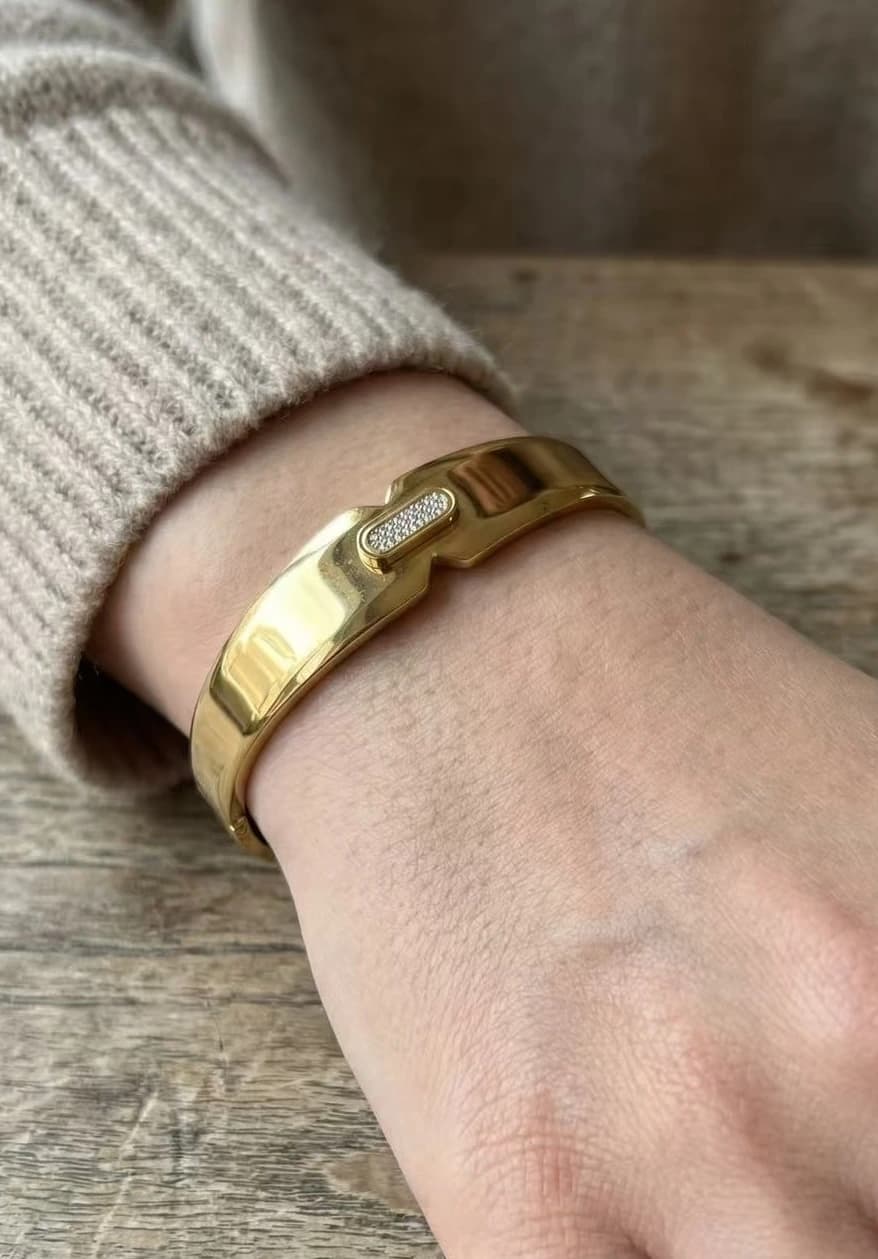 Bracelet jonc strass