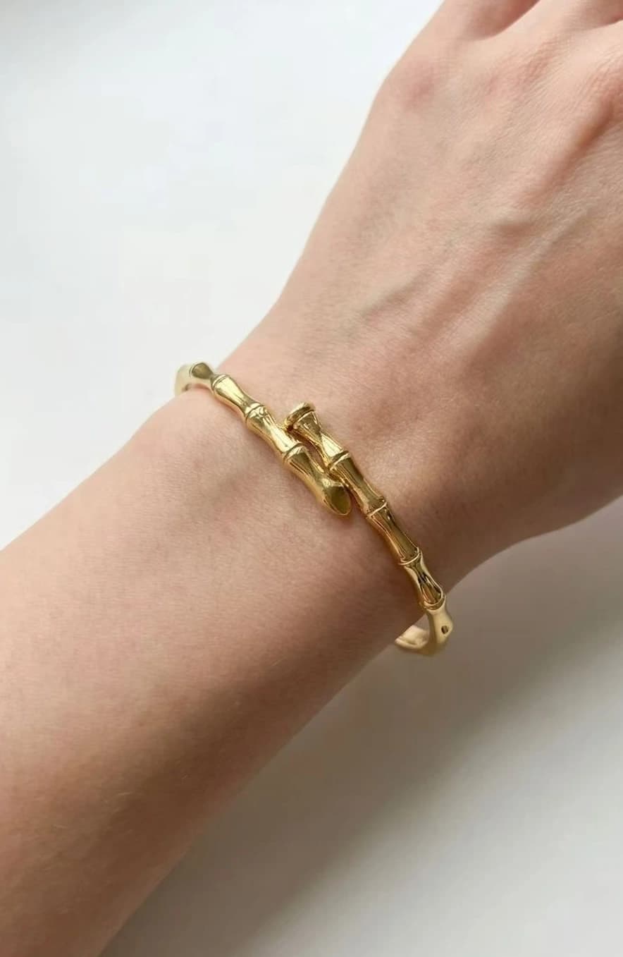 Bracelet jonc serpent croisé