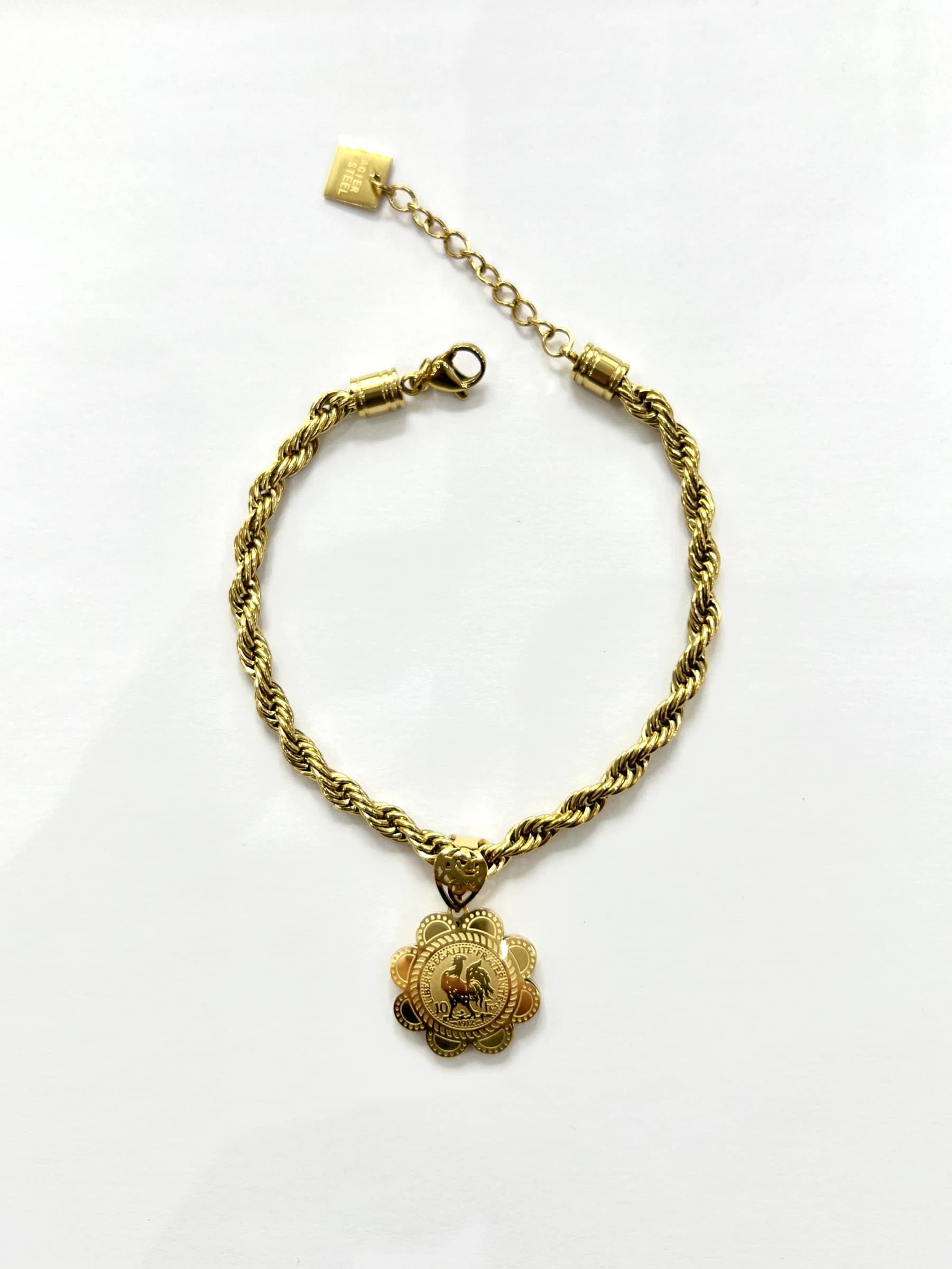 Bracelet coq fleur