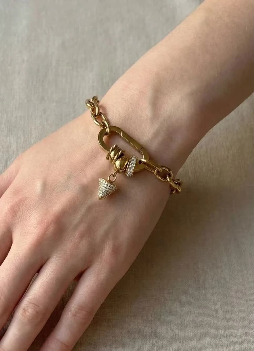 Bracelet maillon clou