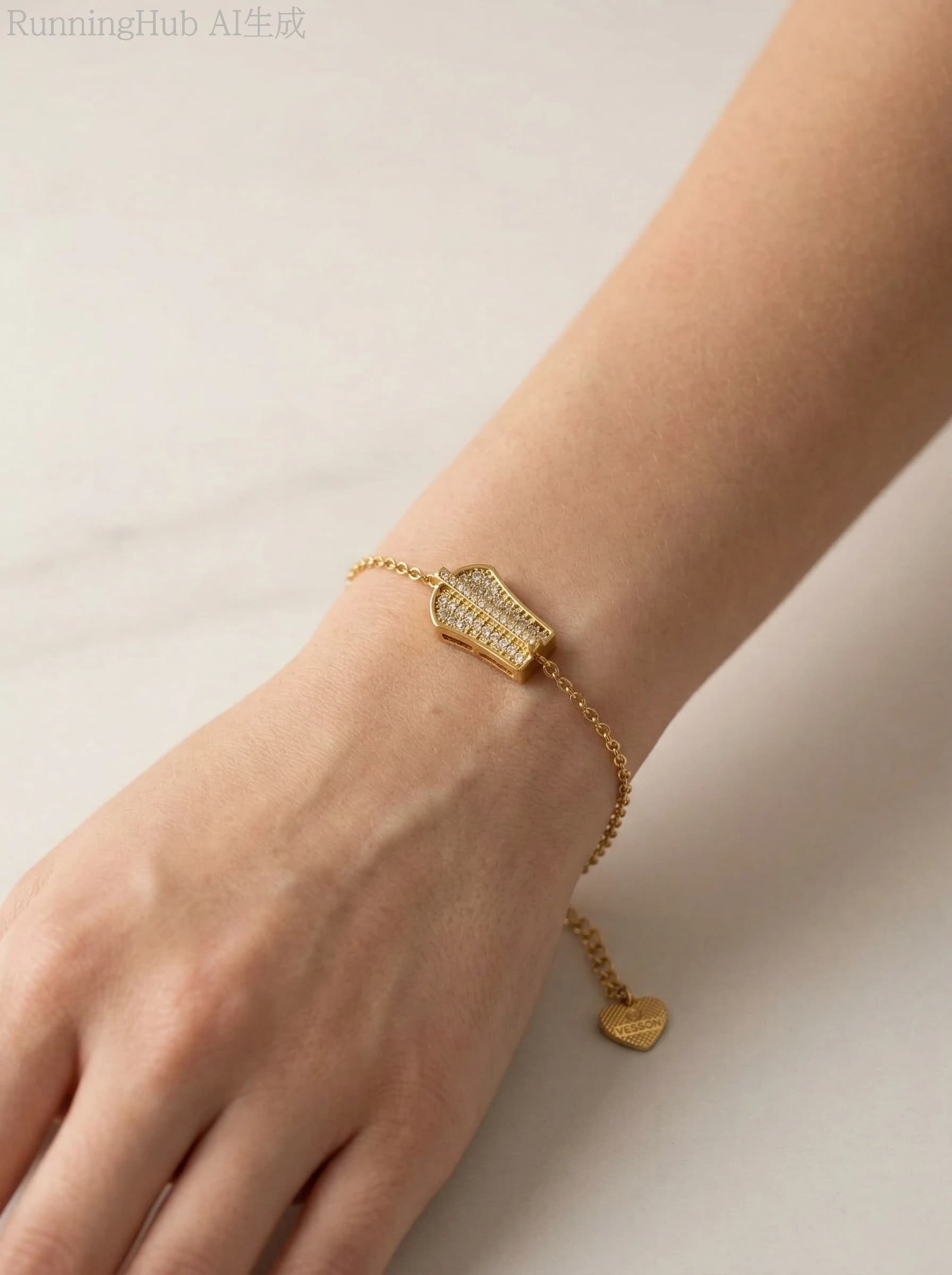 Bracelet fermeture coeur