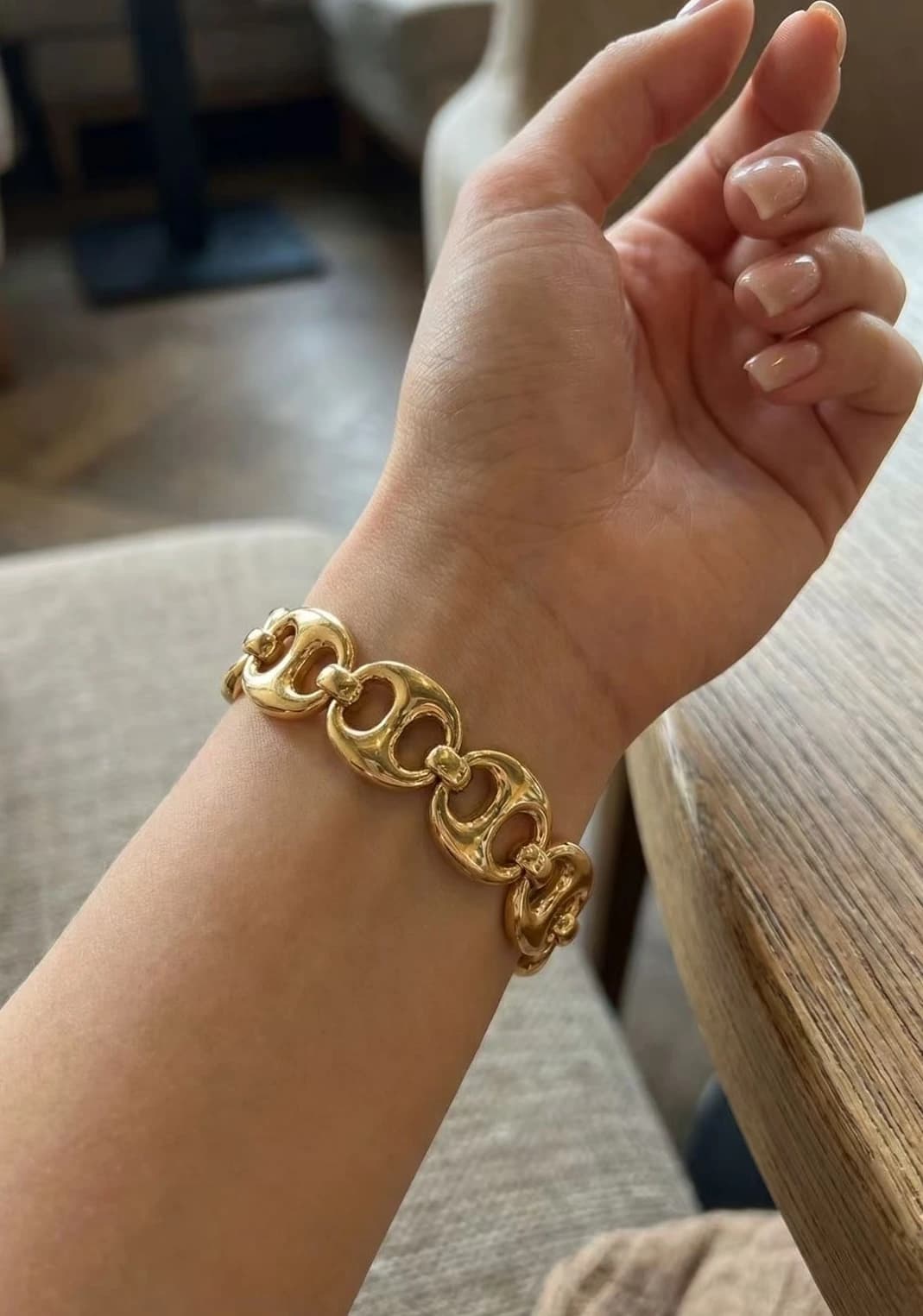 Bracelet jonc grain de café
