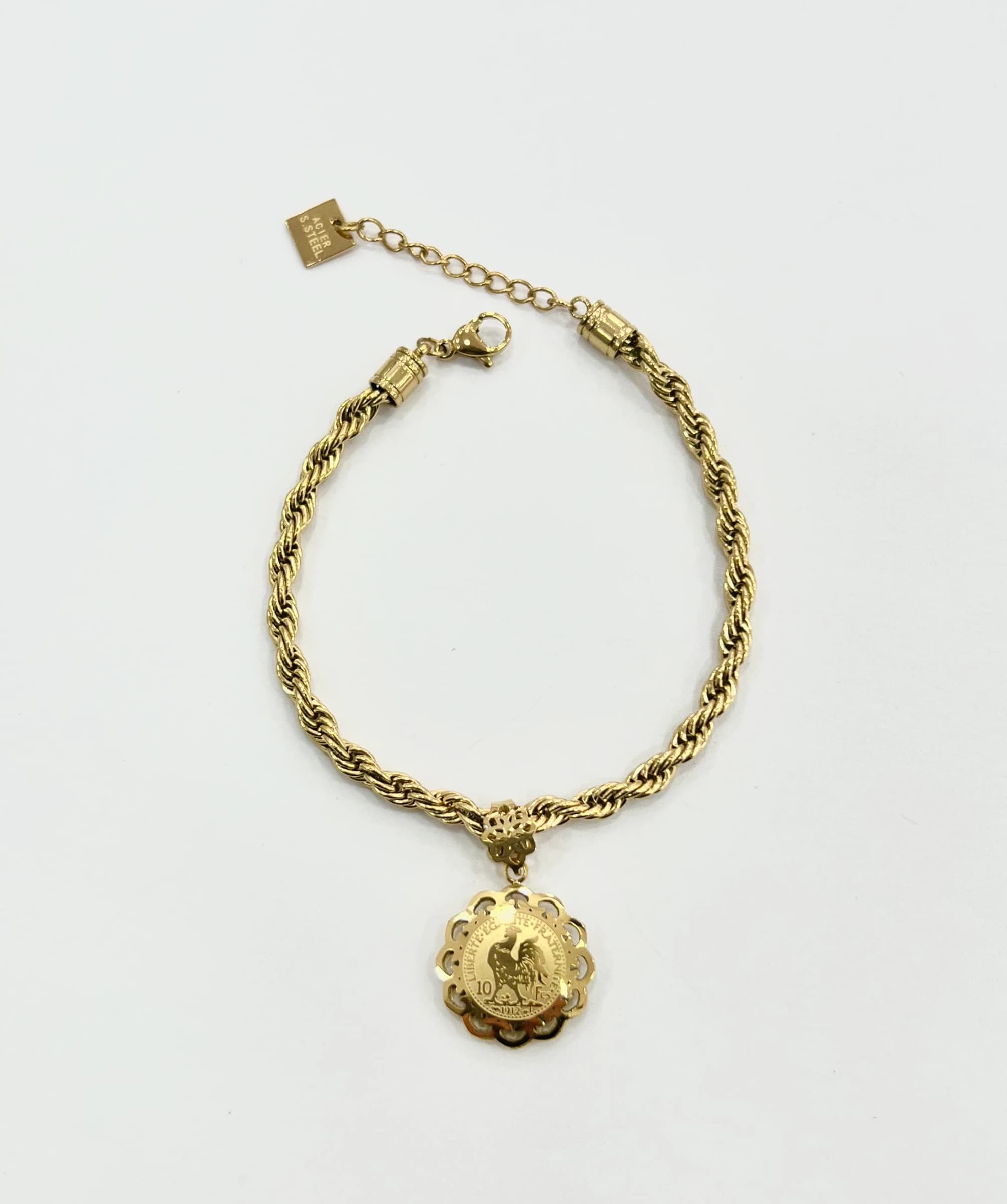 Bracelet coq fleur