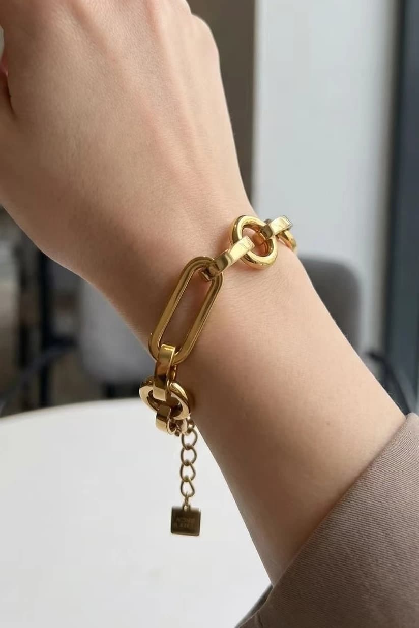Bracelet chaine ovale rond