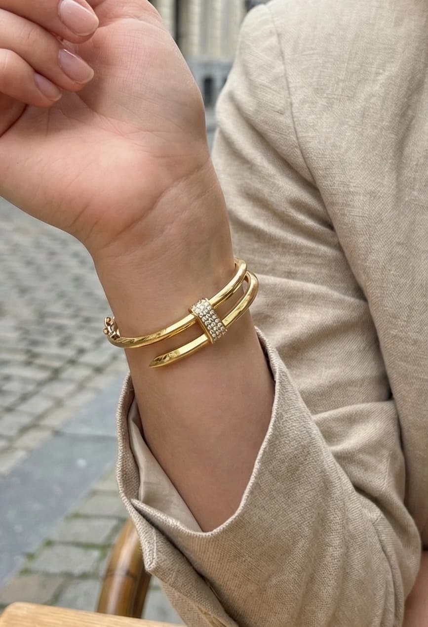 Bracelet jonc croisé