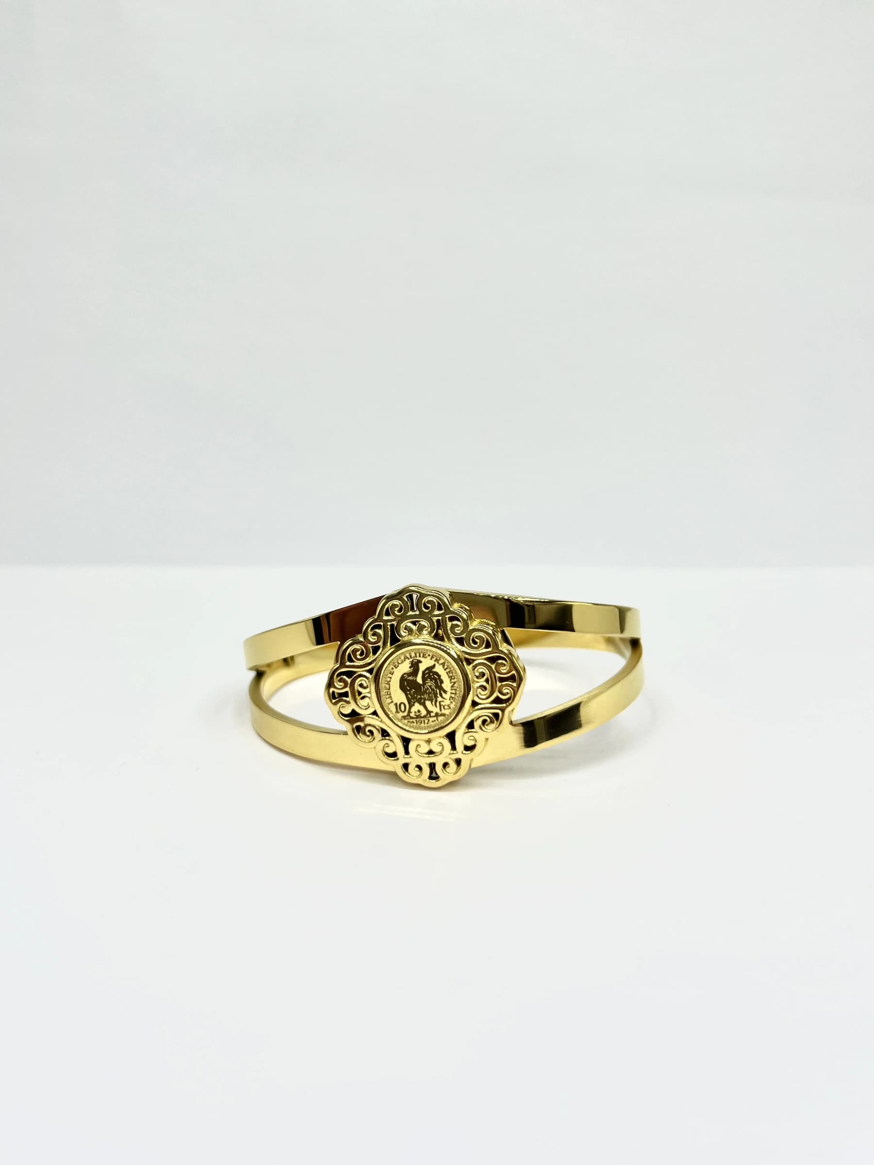 Bracelet jonc coq carré