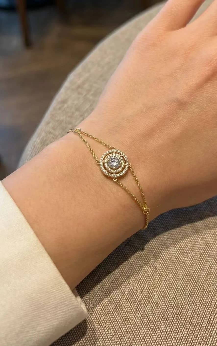 Bracelet cercle rond strass