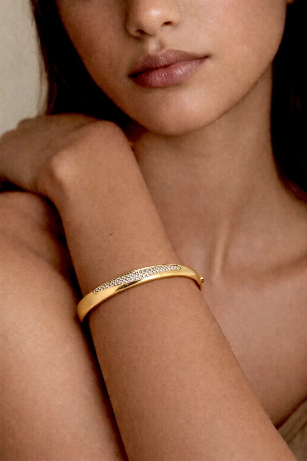 Bracelet jonc strass