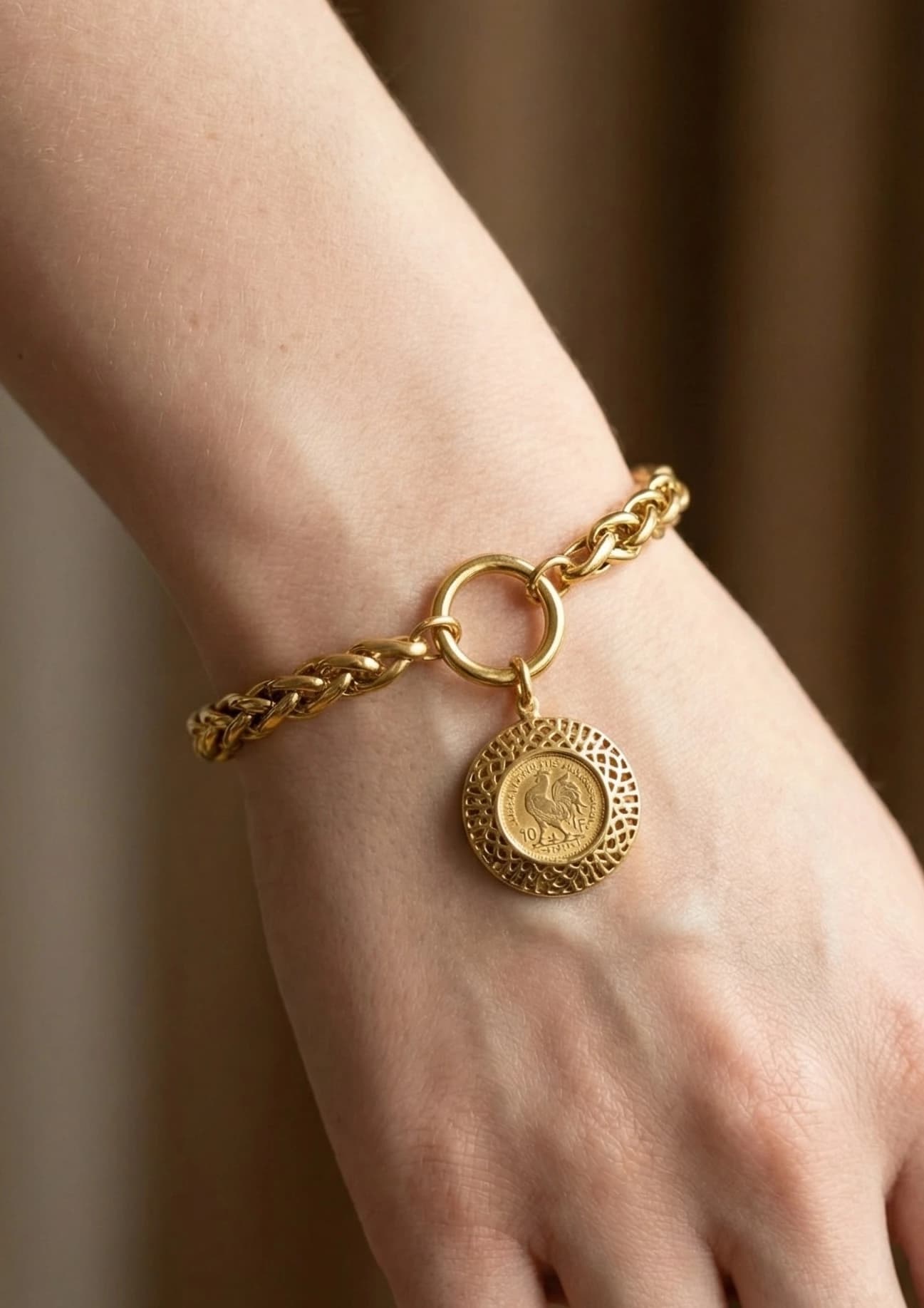 Bracelet coq rond