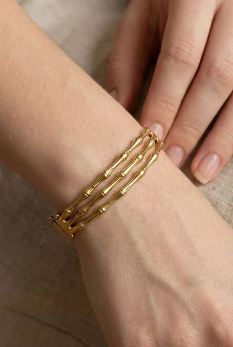 Bracelet jonc 3 bambou