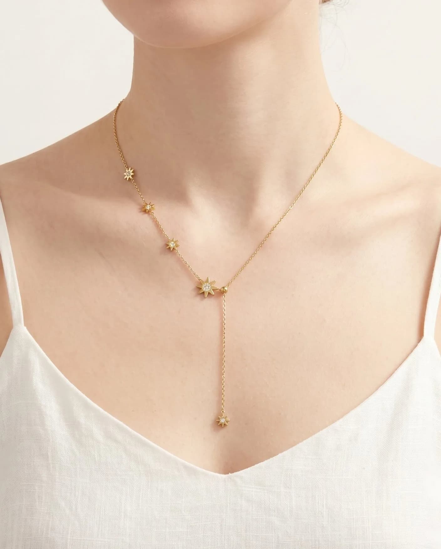 Collier Y étoile strass