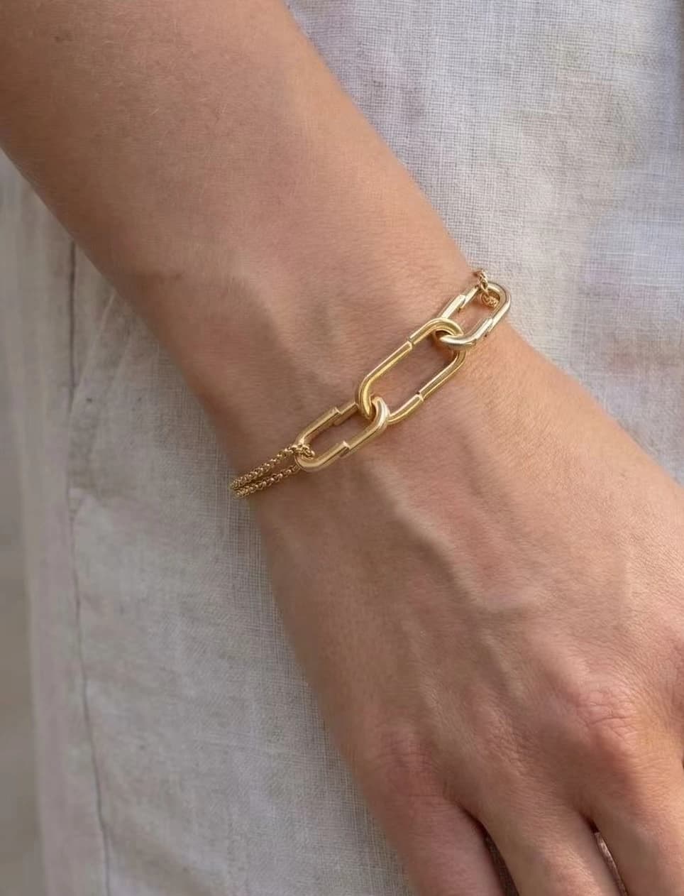Bracelet lien ovale
