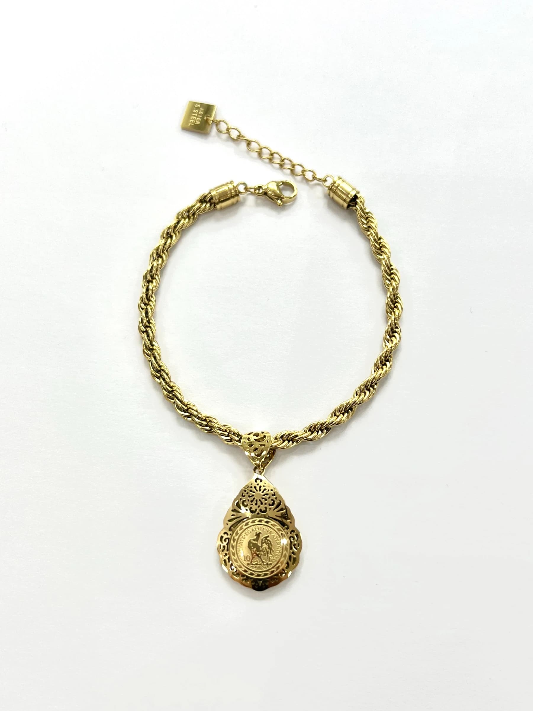 Bracelet coq goutte