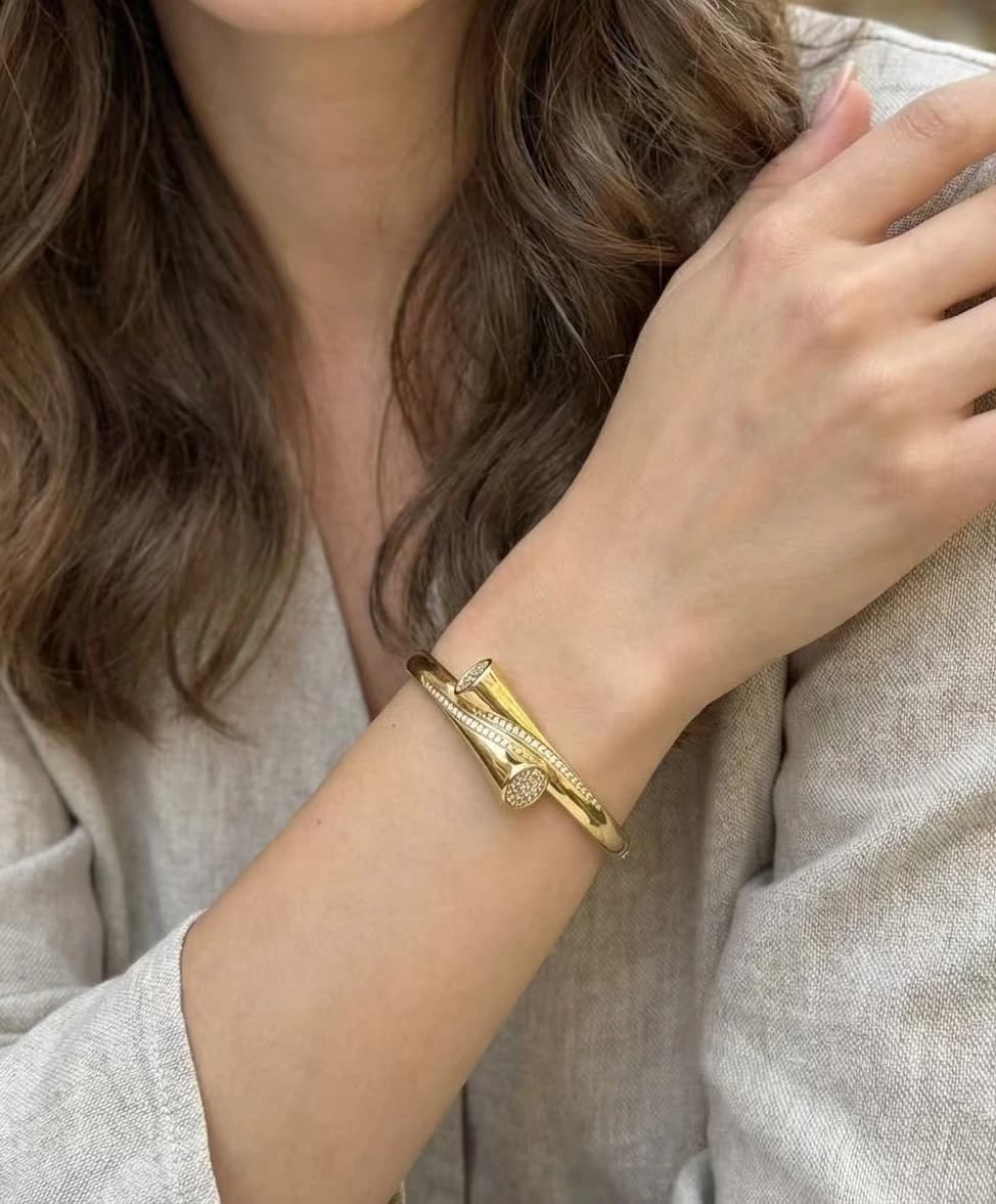 Bracelet jonc croisé