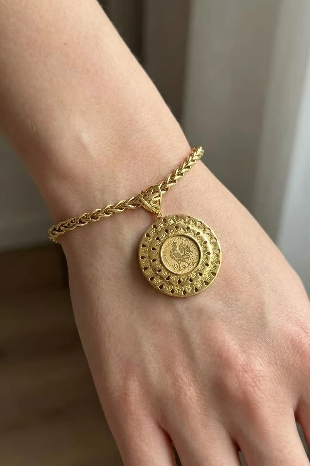 Bracelet coq rond