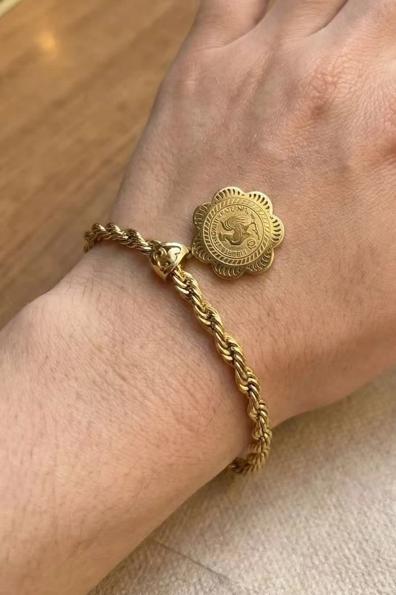 Bracelet coq fleur