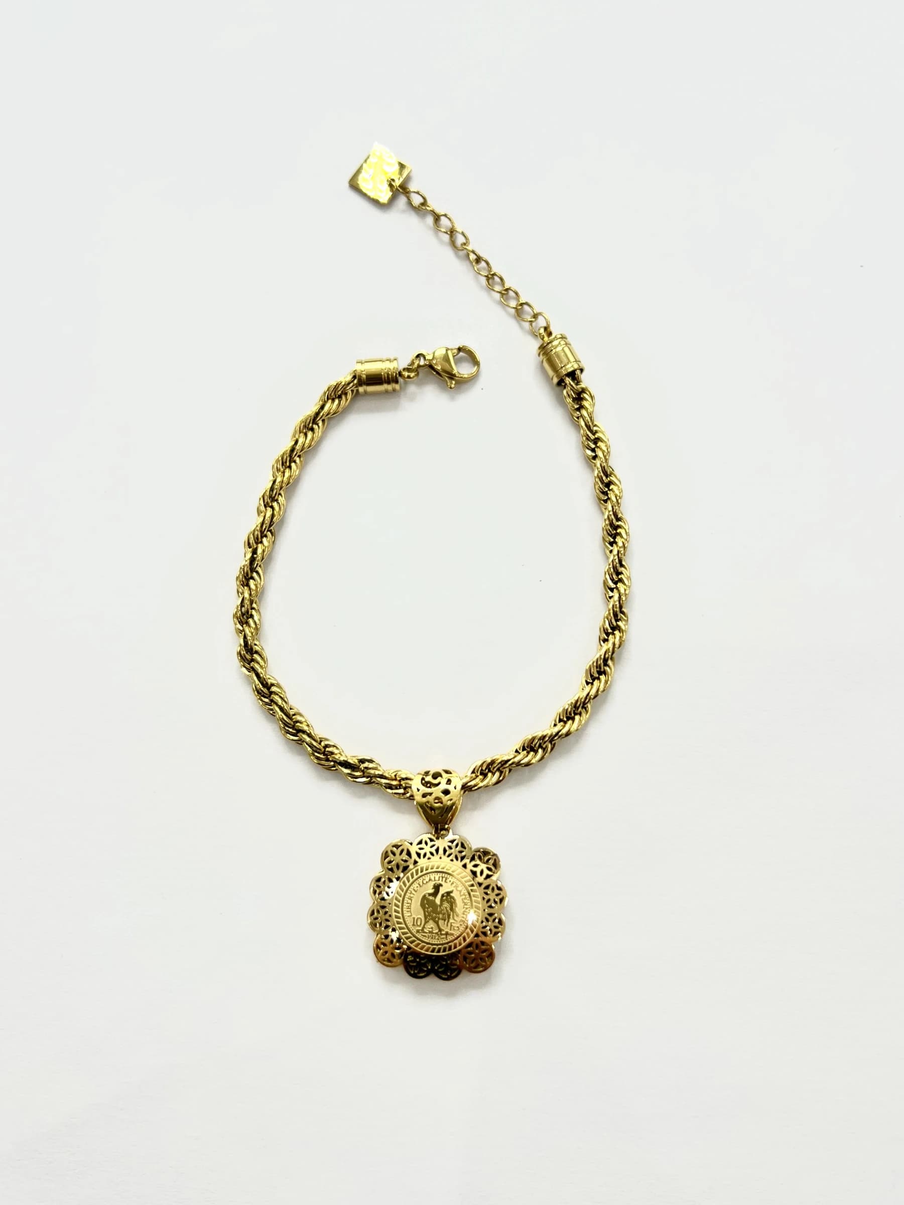 Bracelet coq carré