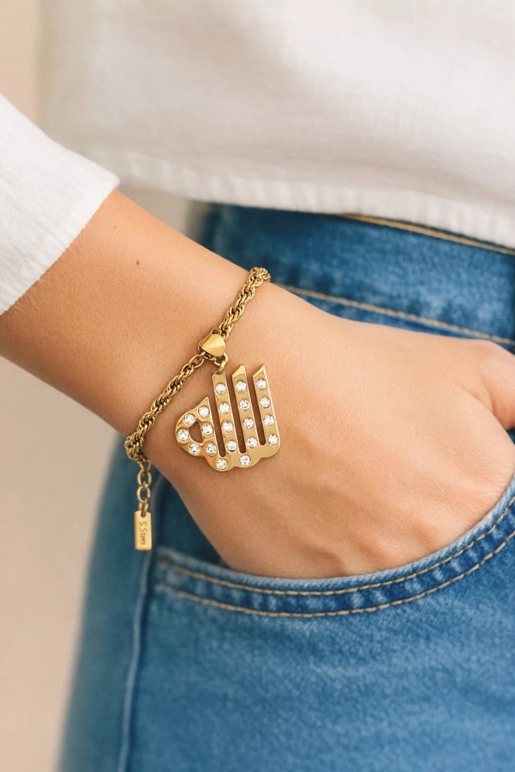 Bracelet oriental strass
