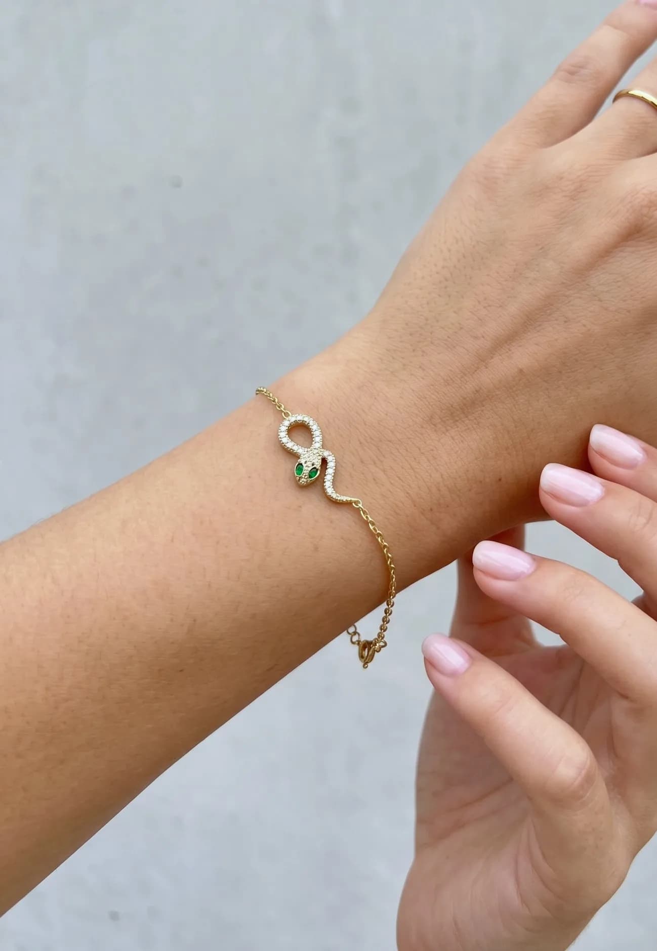 Bracelet serpent strass