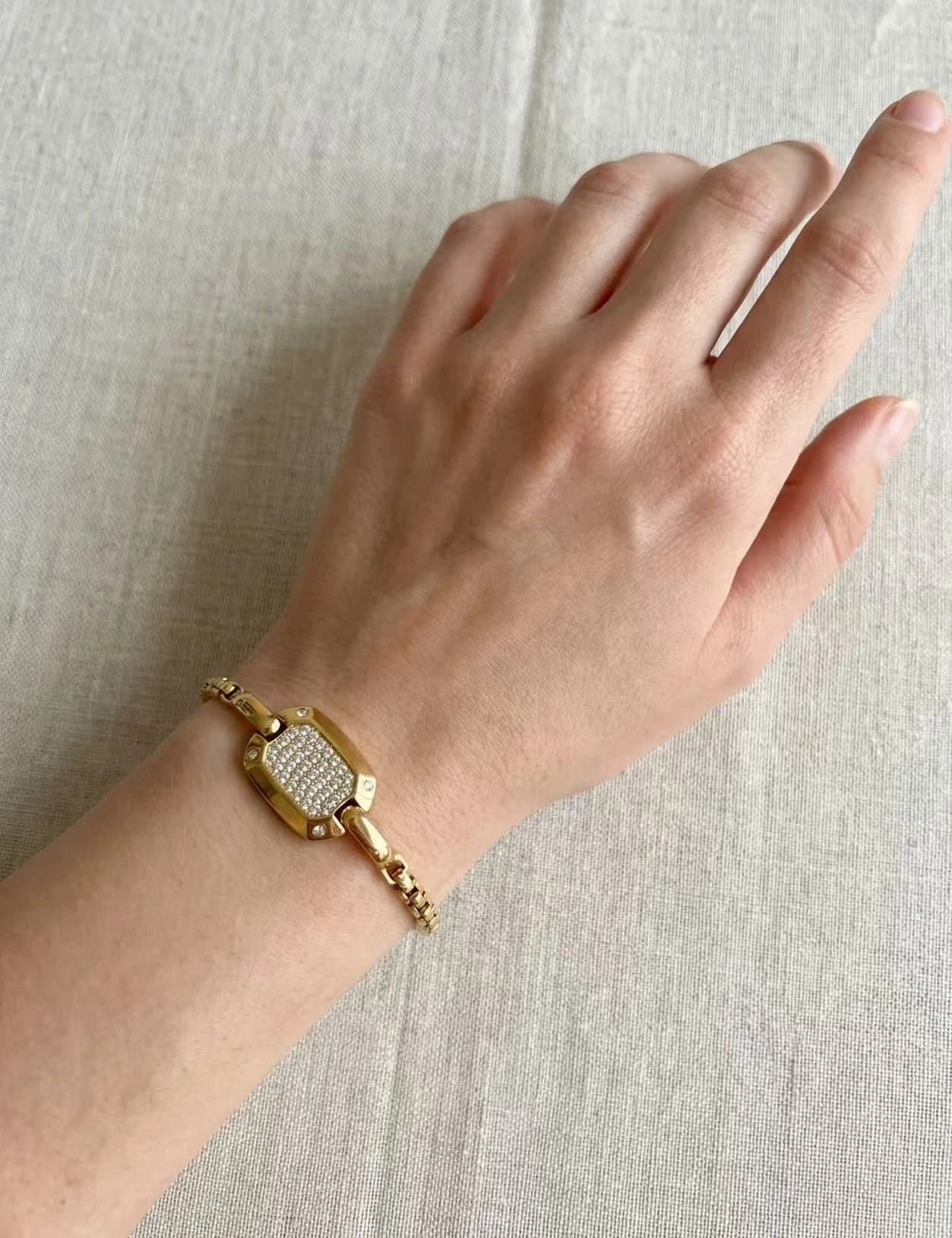 Bracelet carré strass