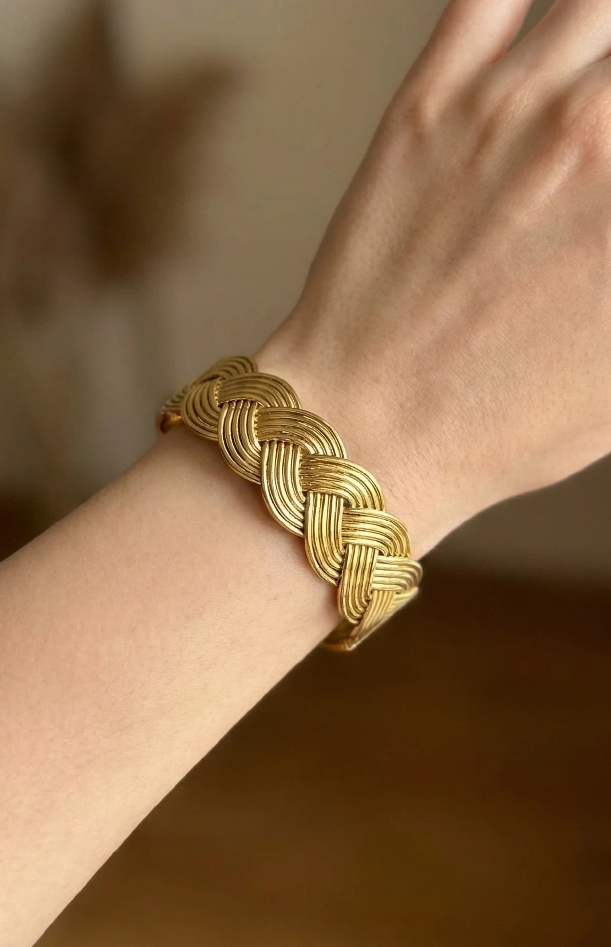 Bracelet jonc tressé