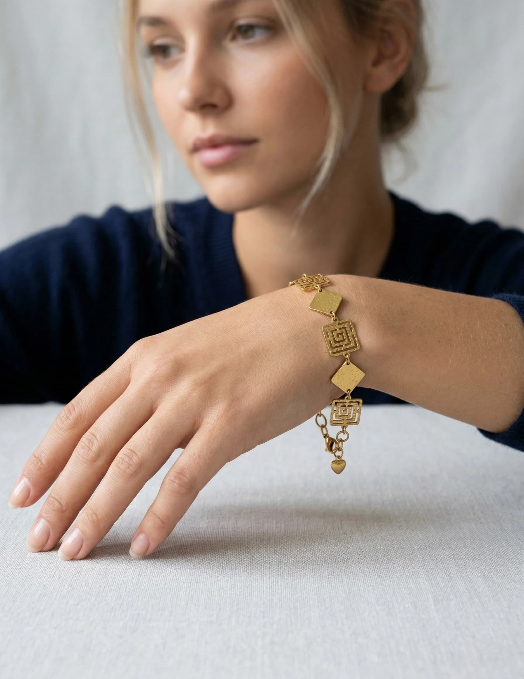 Bracelet chaîne carré